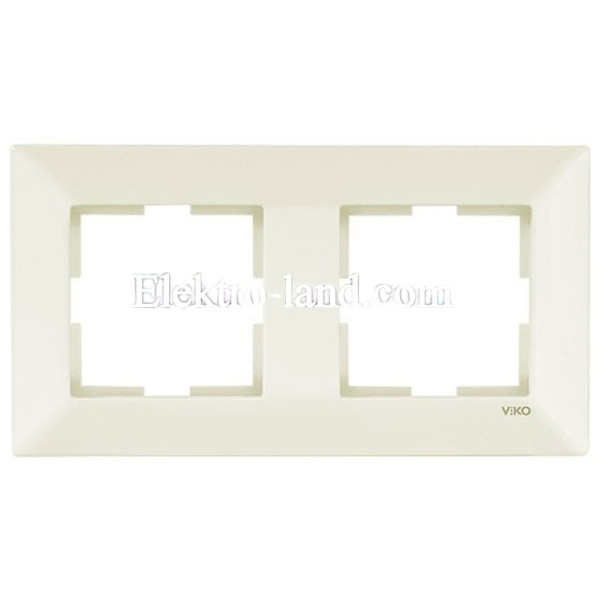 Рамка двойная горизонтальная крем VIKO MERIDIAN 90979012-WH